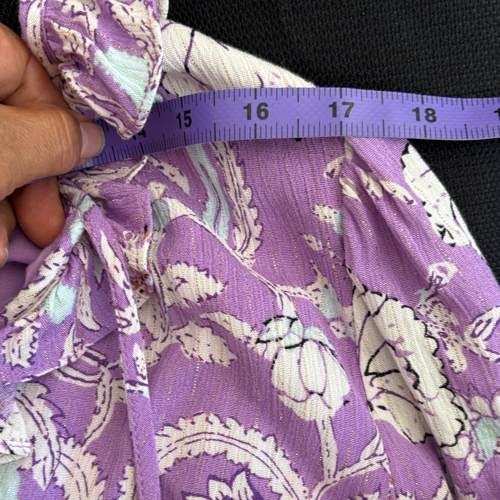 Haute Hippie Purple Floral Long Sleeve Dress - Picture 9 of 12
